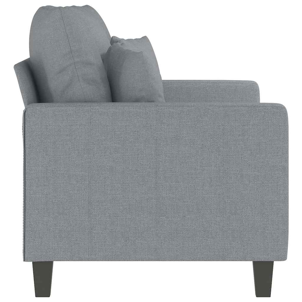 Divano a 2 Posti Grigio Chiaro 120 cm in Tessuto | homemem39