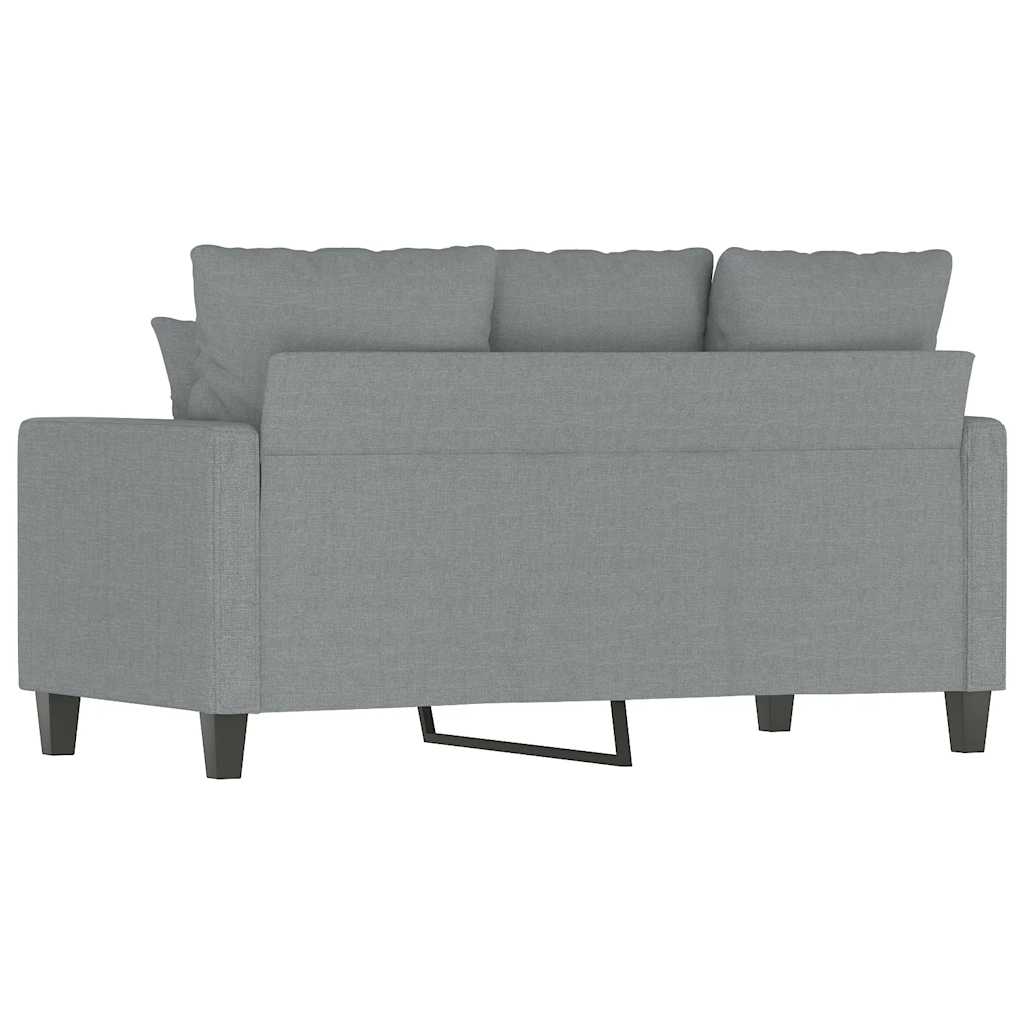 Divano a 2 Posti Grigio Chiaro 120 cm in Tessuto | homemem39