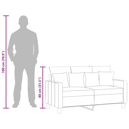 Divano a 2 Posti Marrone 120 cm in Tessuto - homemem39