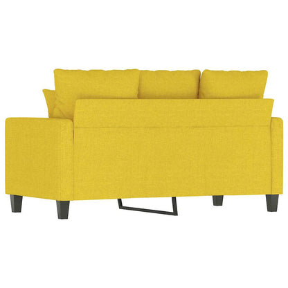 Divano a 2 Posti Giallo Chiaro 120 cm in Tessuto | homemem39