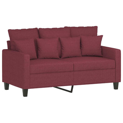 Divano a 2 Posti Rosso Vino 120 cm in Tessuto | homemem39