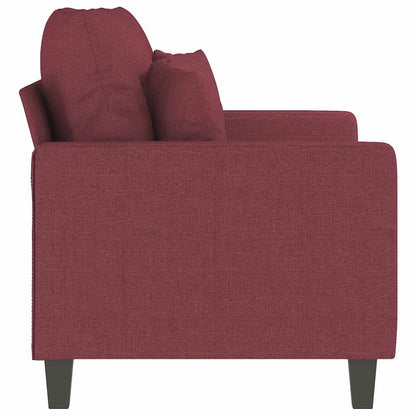 Divano a 2 Posti Rosso Vino 120 cm in Tessuto | homemem39
