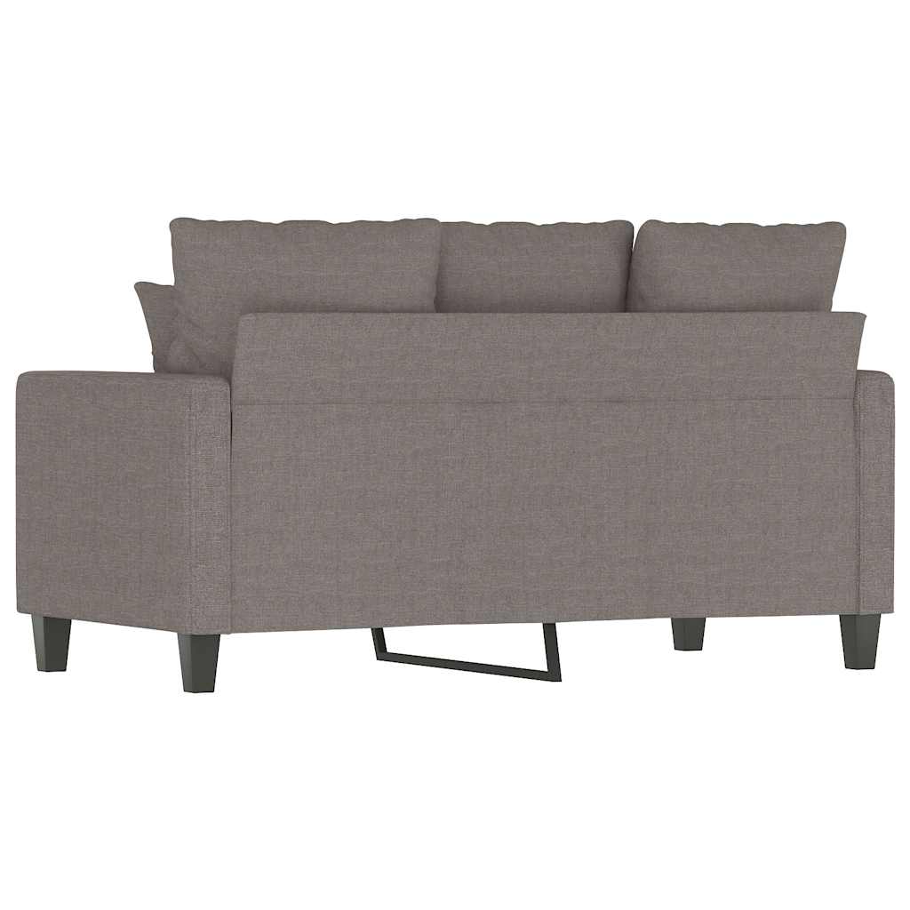 Divano a 2 Posti Tortora 120 cm in Tessuto | homemem39