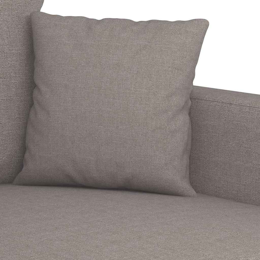 Divano a 2 Posti Tortora 120 cm in Tessuto | homemem39