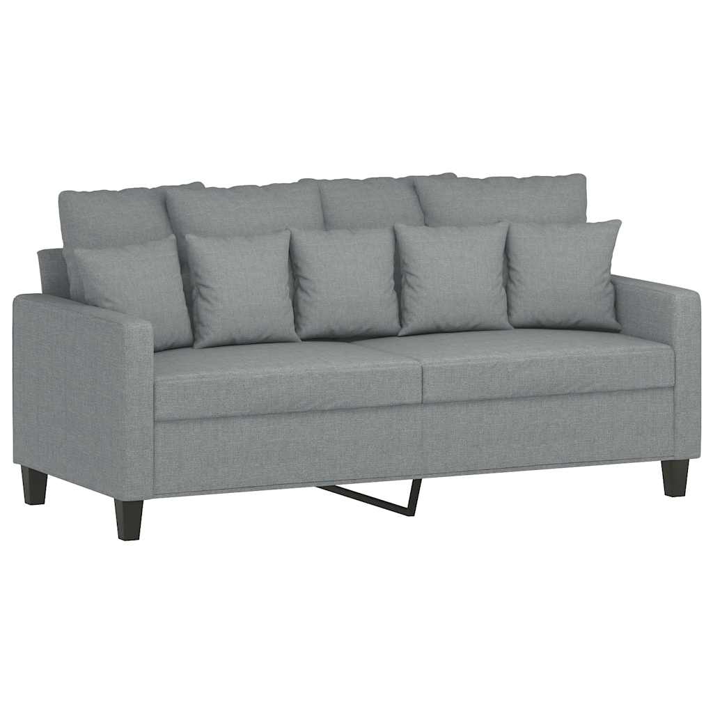 Divano a 2 Posti Grigio Chiaro 140 cm in Tessuto | homemem39