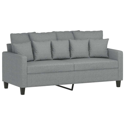 Divano a 2 Posti Grigio Chiaro 140 cm in Tessuto | homemem39