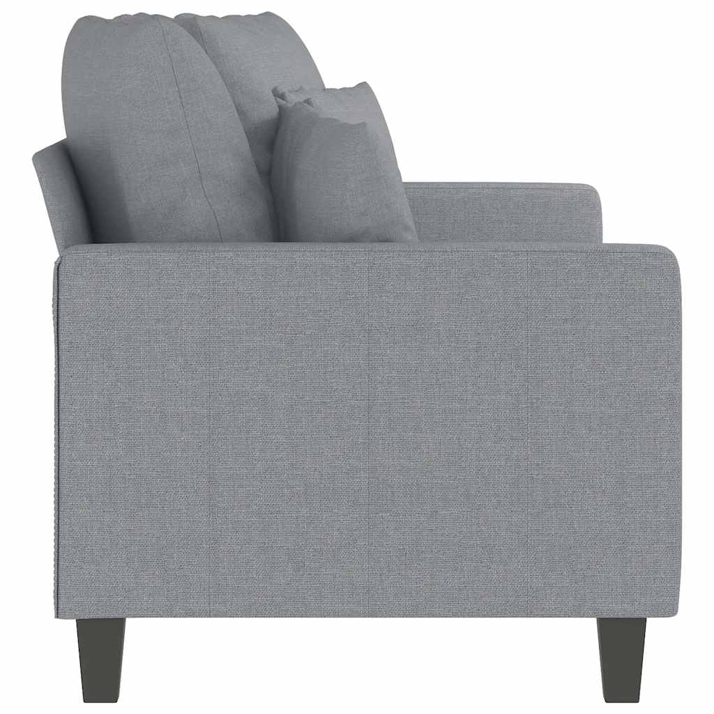 Divano a 2 Posti Grigio Chiaro 140 cm in Tessuto | homemem39