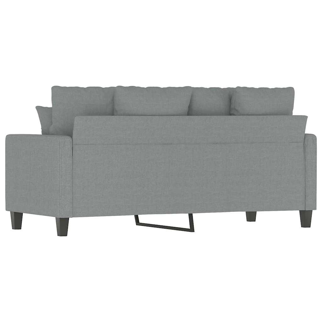 Divano a 2 Posti Grigio Chiaro 140 cm in Tessuto | homemem39