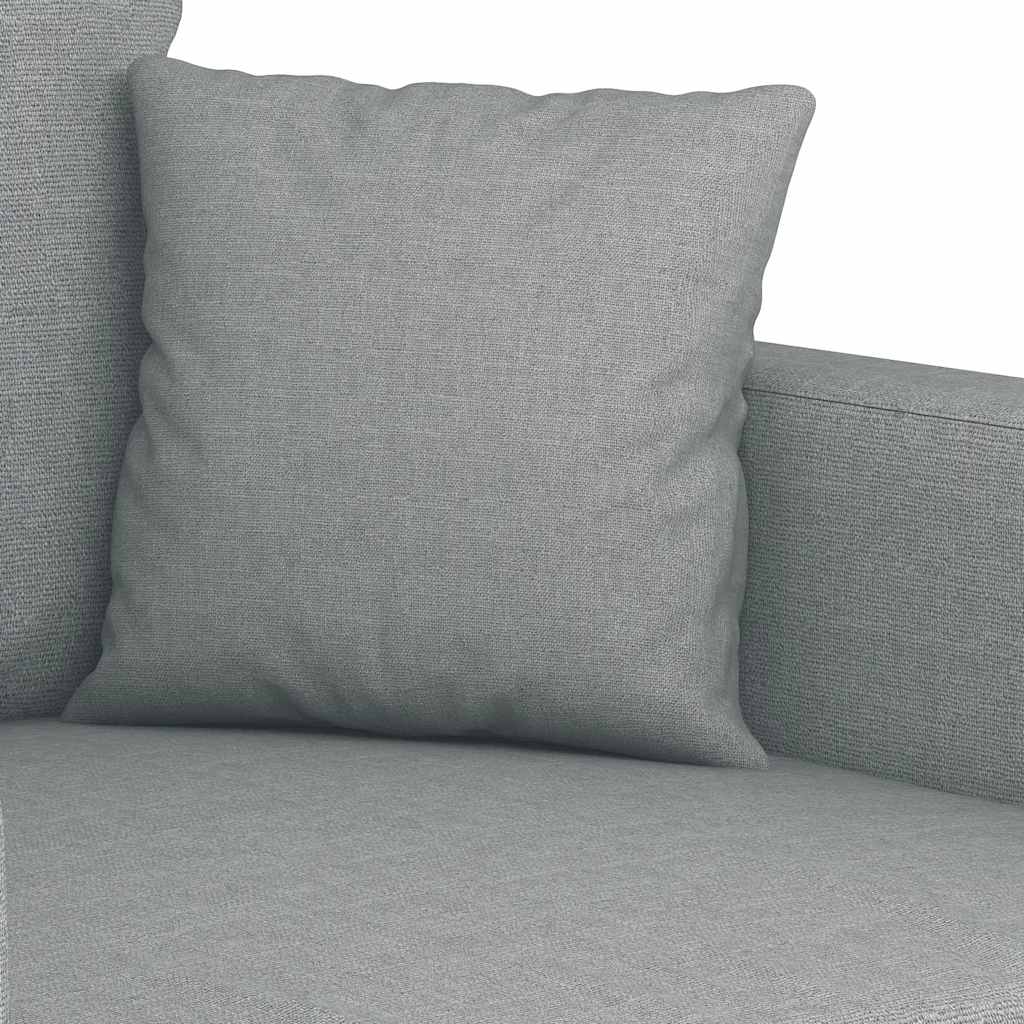 Divano a 2 Posti Grigio Chiaro 140 cm in Tessuto | homemem39