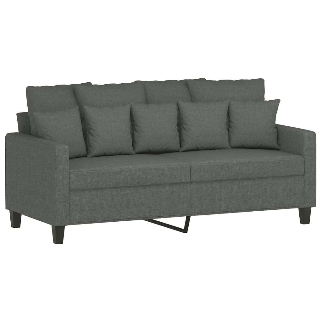 Divano a 2 Posti Grigio Scuro 140 cm in Tessuto - homemem39