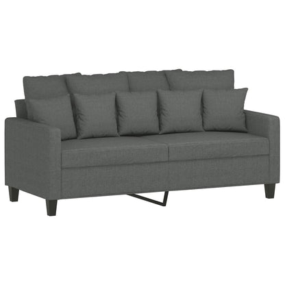 Divano a 2 Posti Grigio Scuro 140 cm in Tessuto - homemem39