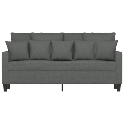 Divano a 2 Posti Grigio Scuro 140 cm in Tessuto - homemem39