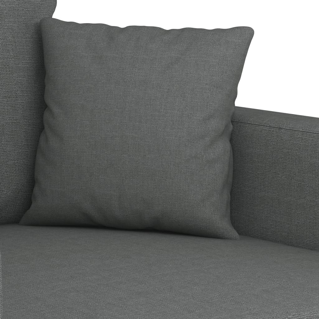 Divano a 2 Posti Grigio Scuro 140 cm in Tessuto - homemem39