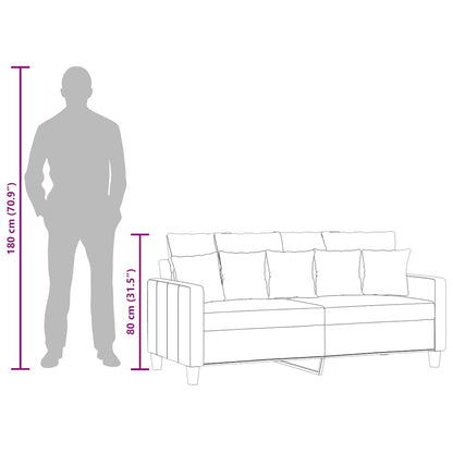 Divano a 2 Posti Grigio Scuro 140 cm in Tessuto | homemem39