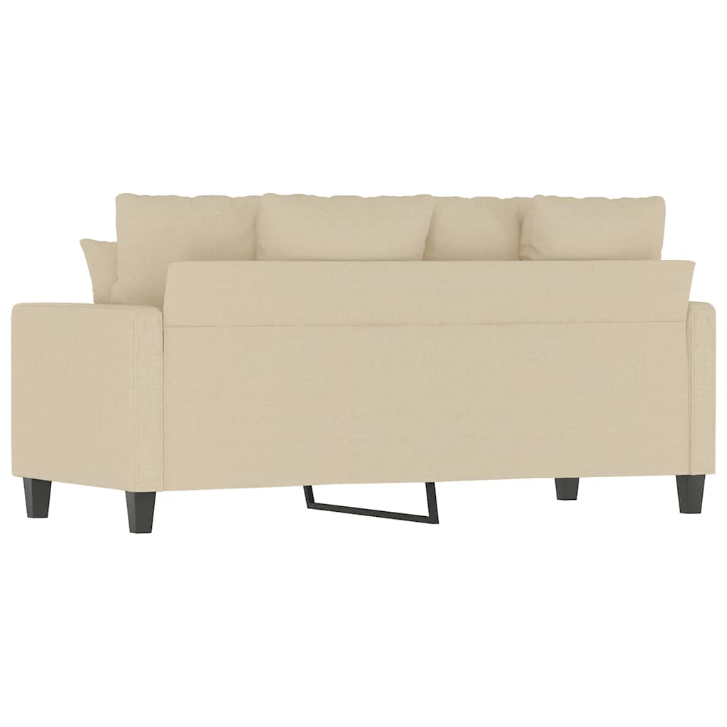 Divano a 2 Posti Crema 140 cm in Tessuto | homemem39