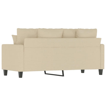 Divano a 2 Posti Crema 140 cm in Tessuto | homemem39