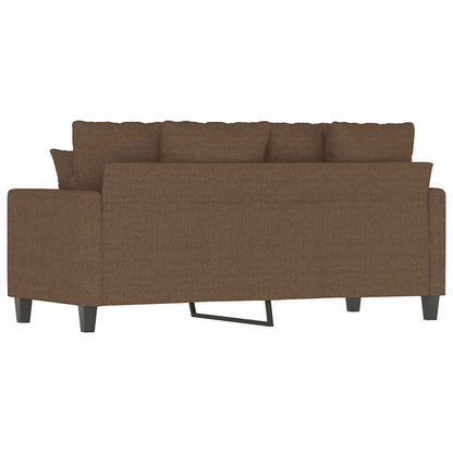 Divano a 2 Posti Marrone 140 cm in Tessuto | homemem39