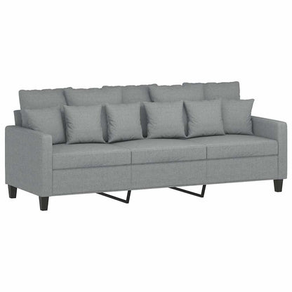 Divano a 3 Posti Grigio Chiaro 180 cm in Tessuto - homemem39