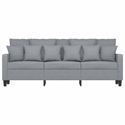 Divano a 3 Posti Grigio Chiaro 180 cm in Tessuto - homemem39