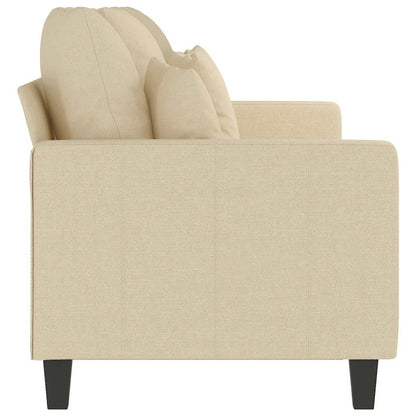 Divano a 3 Posti Crema 180 cm in Tessuto | homemem39