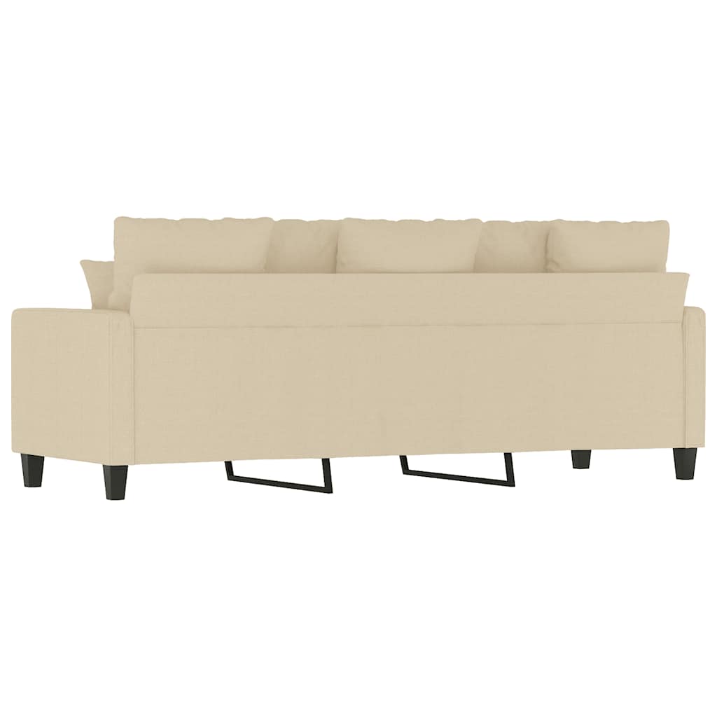 Divano a 3 Posti Crema 180 cm in Tessuto | homemem39