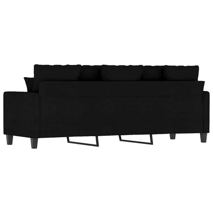 Divano a 3 Posti Nero 180 cm in Tessuto | homemem39
