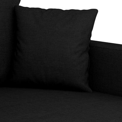 Divano a 3 Posti Nero 180 cm in Tessuto | homemem39