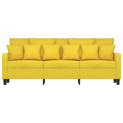 Divano a 3 Posti Giallo Chiaro 180 cm in Tessuto - homemem39
