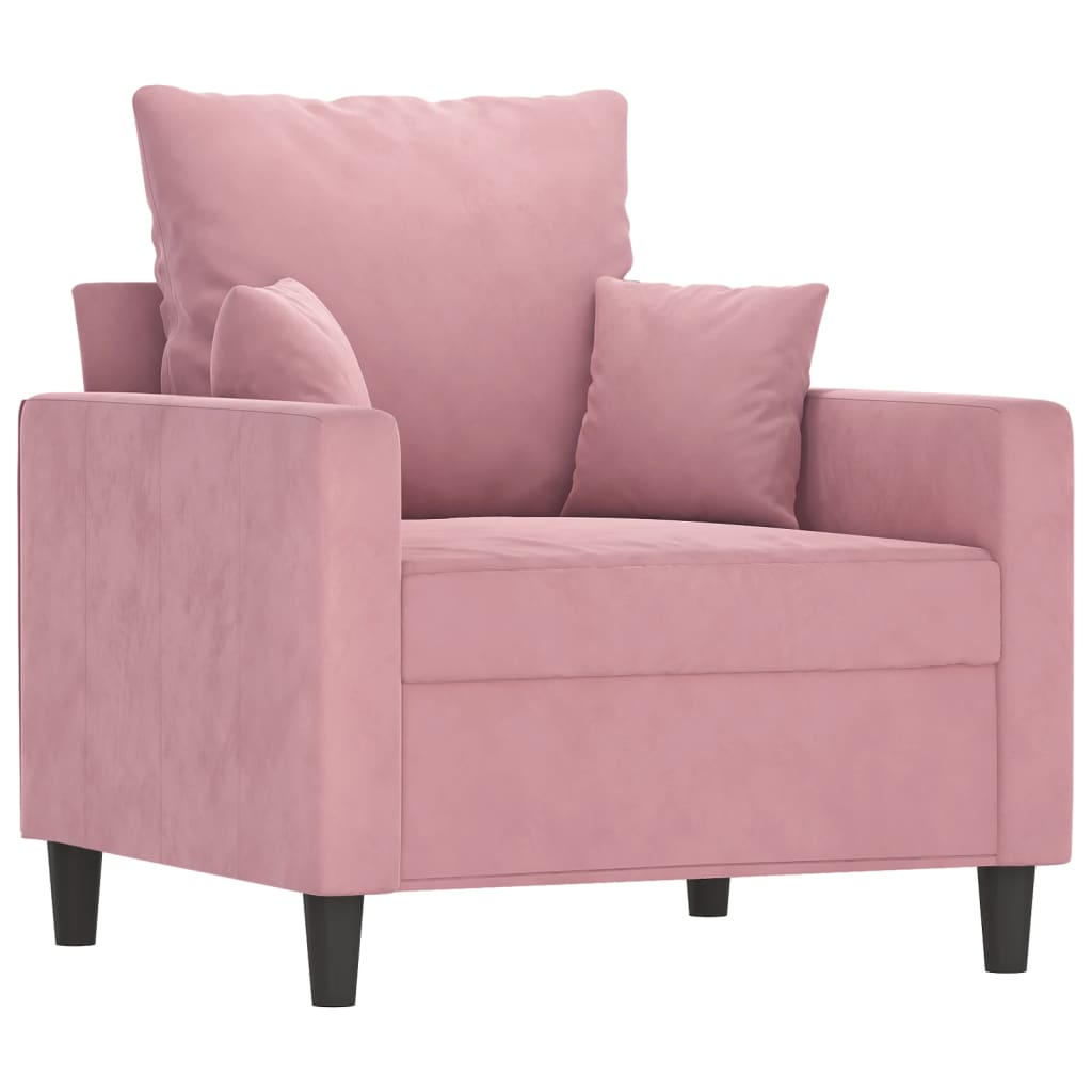 Poltrona Rosa 60 cm Velluto | homemem39
