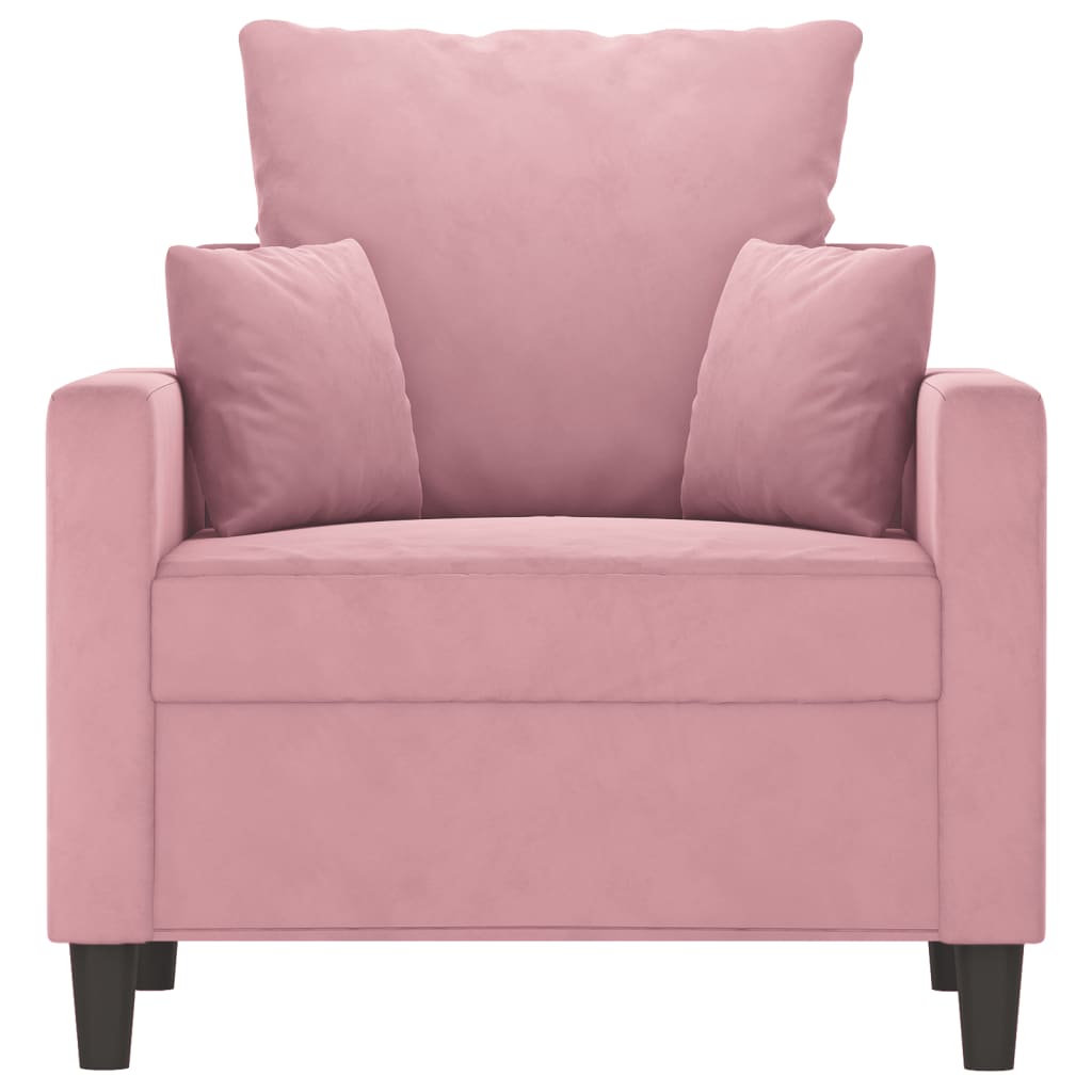 Poltrona Rosa 60 cm Velluto | homemem39
