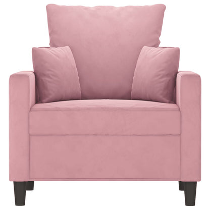 Poltrona Rosa 60 cm Velluto | homemem39