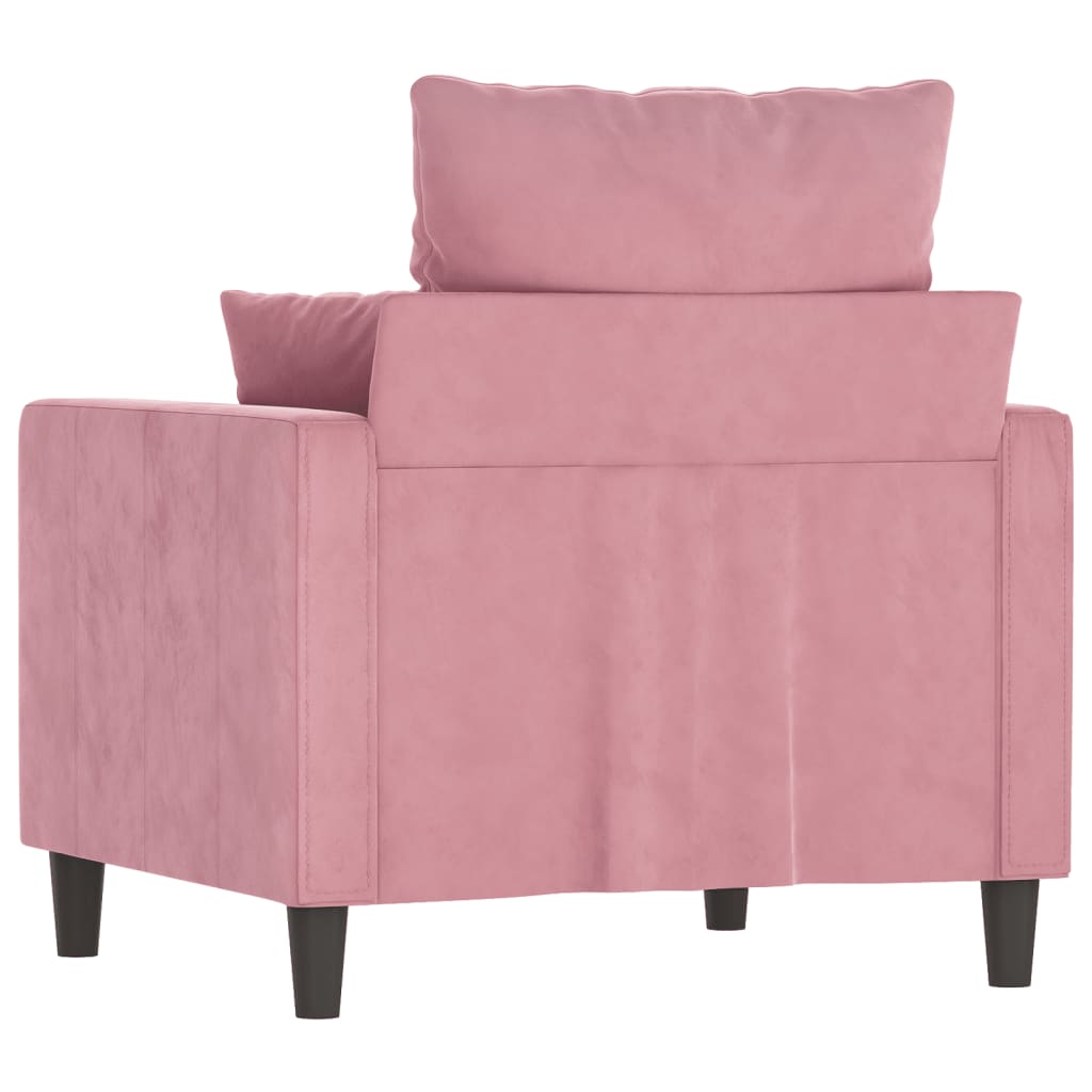 Poltrona Rosa 60 cm Velluto | homemem39