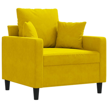 Poltrona Giallo 60 cm Velluto - homemem39