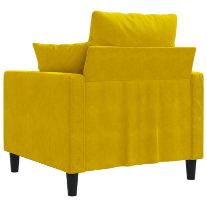 Poltrona Giallo 60 cm Velluto - homemem39