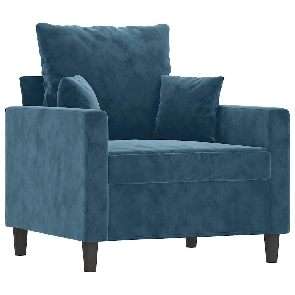 Poltrona Blu 60 cm Velluto | homemem39
