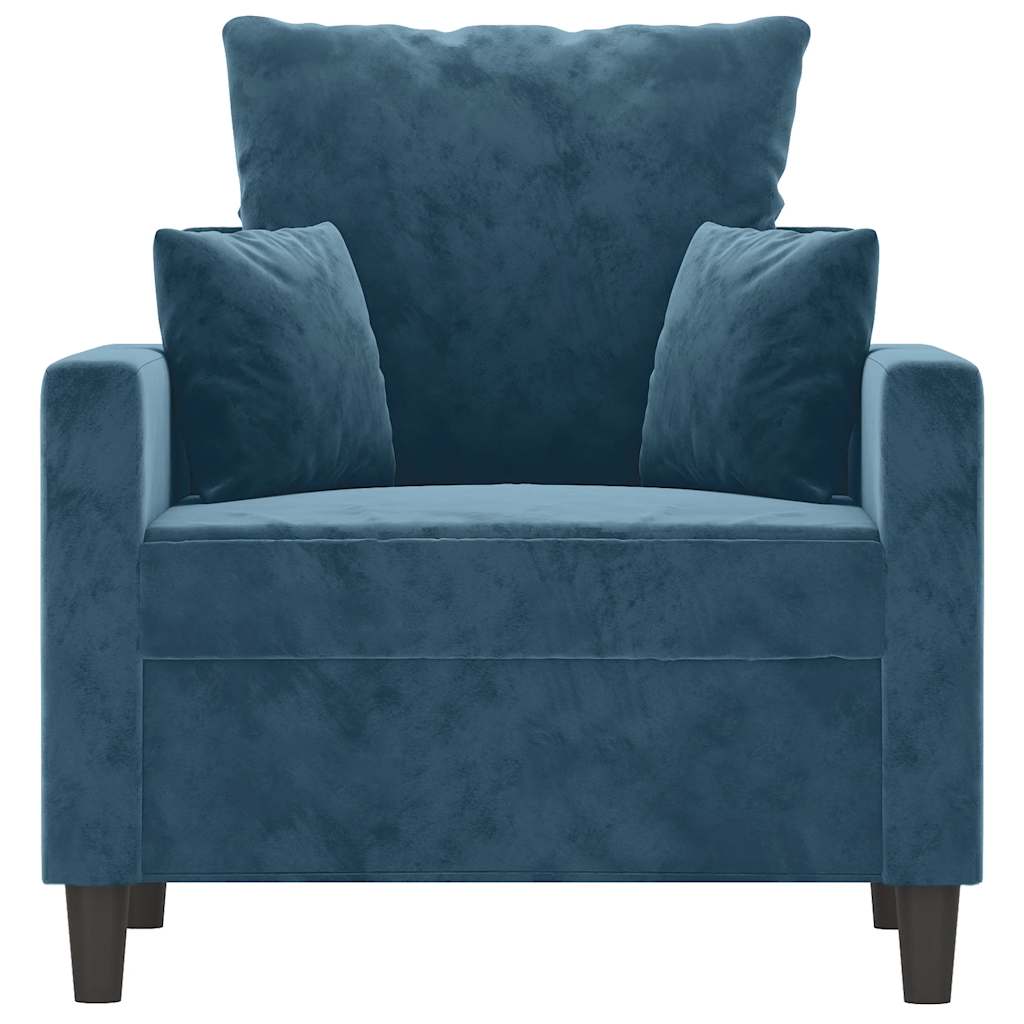 Poltrona Blu 60 cm Velluto | homemem39