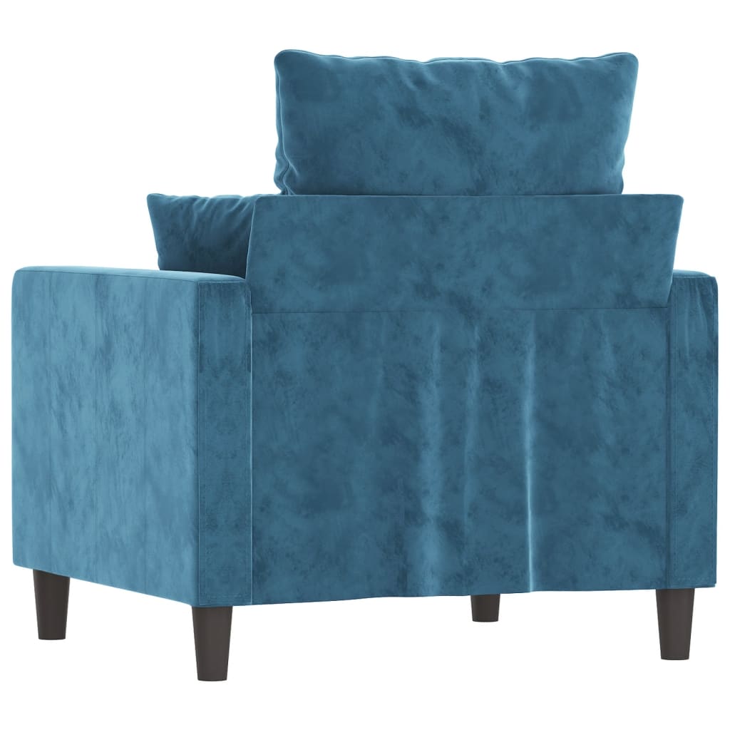 Poltrona Blu 60 cm Velluto - homemem39