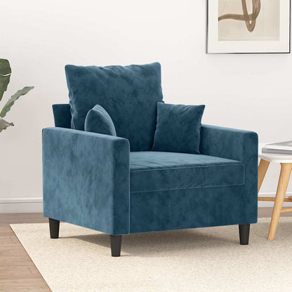 Poltrona Blu 60 cm Velluto | homemem39