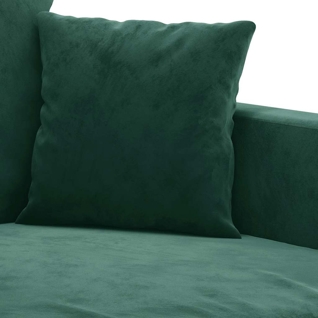 Divano a 2 Posti Verde Scuro 120 cm in Velluto | homemem39