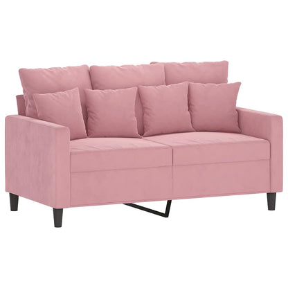 Divano a 2 Posti Rosa 120 cm in Velluto