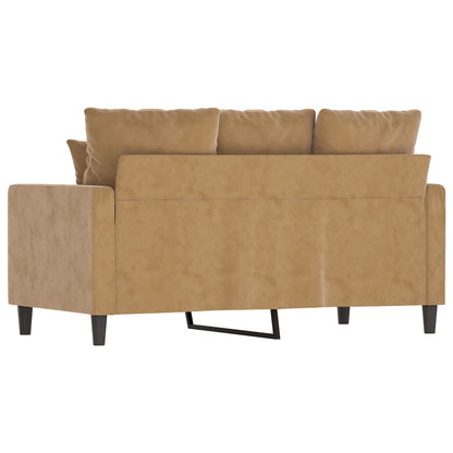 Divano a 2 Posti marrone 120 cm in Velluto - homemem39