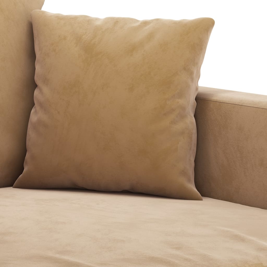 Divano a 2 Posti marrone 120 cm in Velluto - homemem39