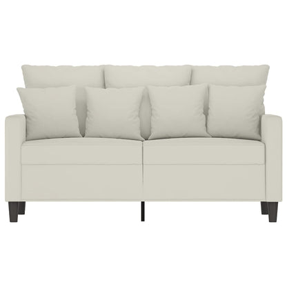 Divano a 2 Posti crema 120 cm in Velluto | homemem39