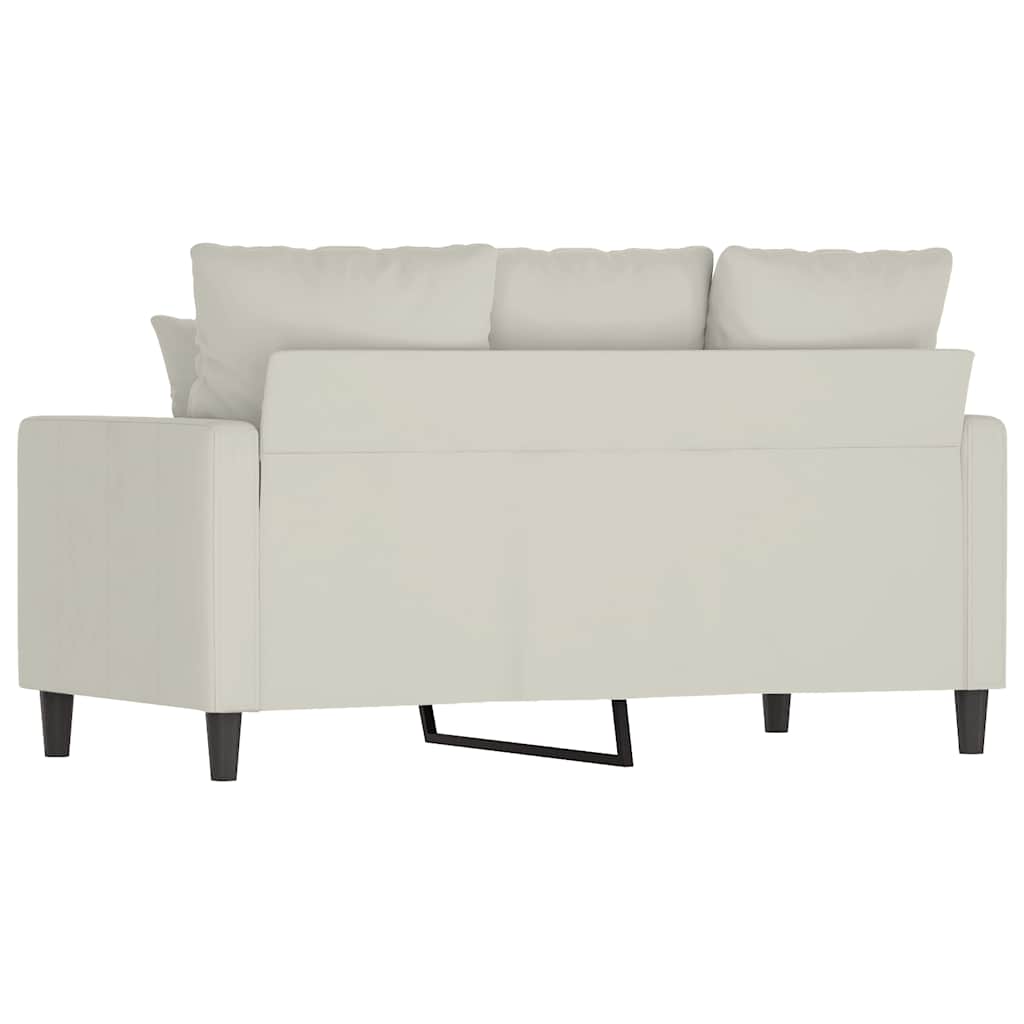 Divano a 2 Posti crema 120 cm in Velluto | homemem39