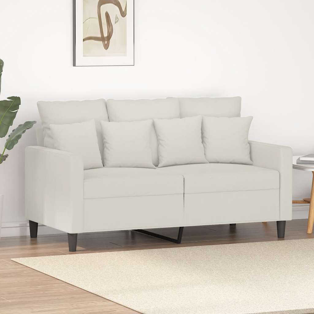 Divano a 2 Posti crema 120 cm in Velluto | homemem39