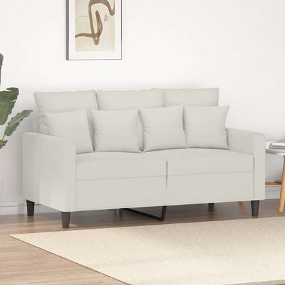 Divano a 2 Posti crema 120 cm in Velluto | homemem39