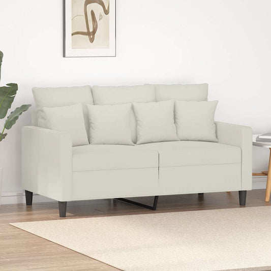 Divano a 2 Posti crema 120 cm in Velluto | homemem39
