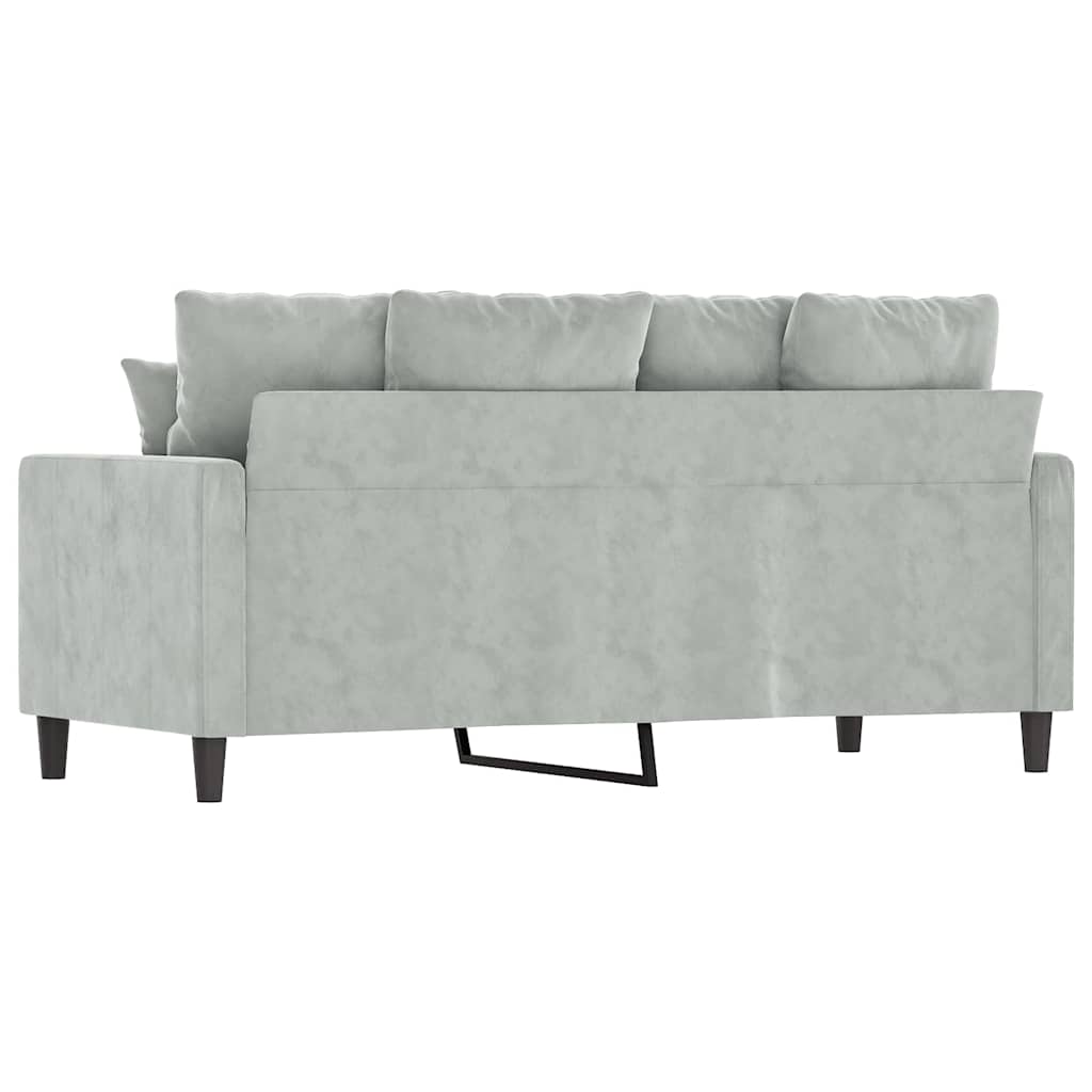 Divano a 2 Posti Grigio Chiaro 140 cm in Velluto | homemem39