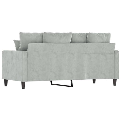 Divano a 2 Posti Grigio Chiaro 140 cm in Velluto | homemem39