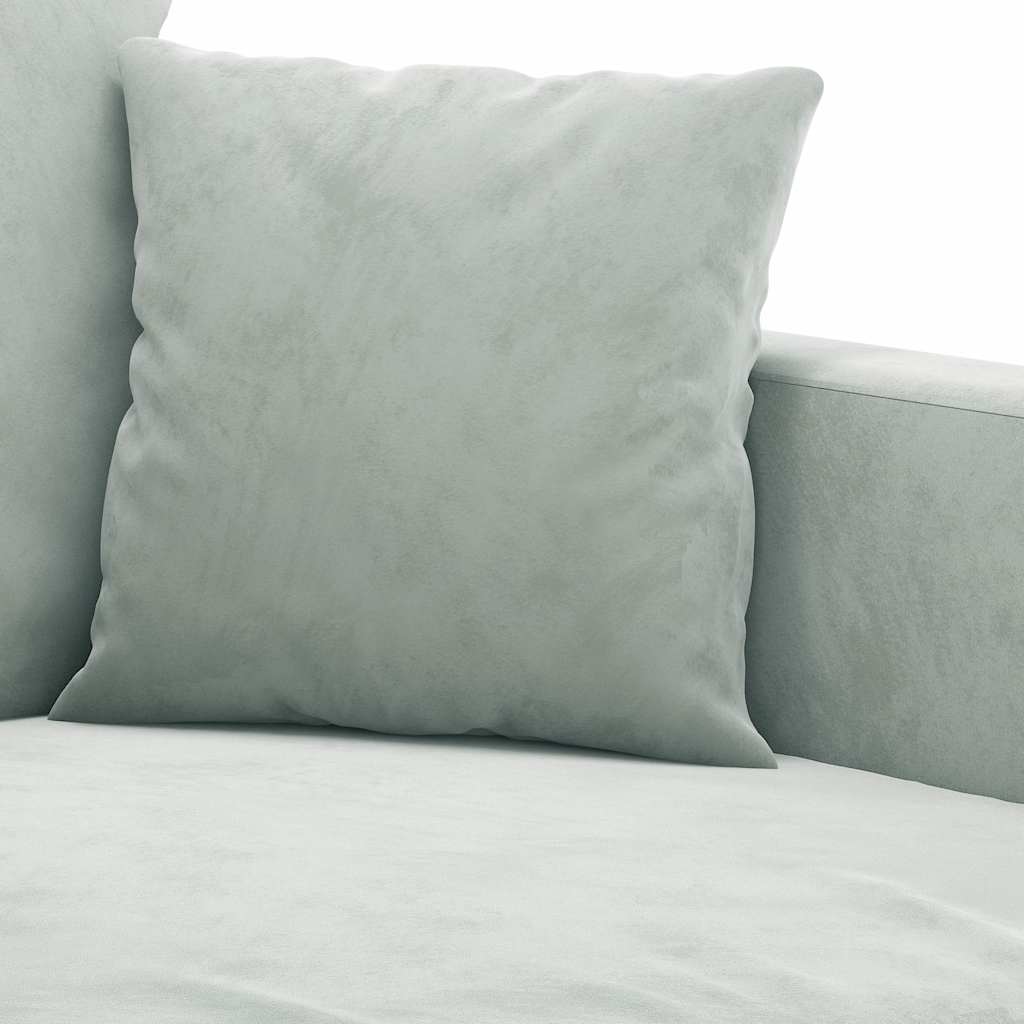 Divano a 2 Posti Grigio Chiaro 140 cm in Velluto | homemem39